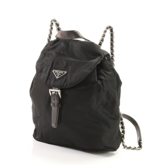 Prada Small Tessuto Backpack Bag with Chain B4821 - Picture 1 of 16